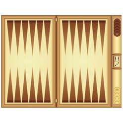 Spielteppich Backgammon inkl. Zubeh�r