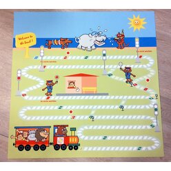 Spielteppich Die lustige Lok, 1x1 m, ab 3 Jahre