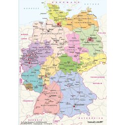 Deutschland politisch, Lernteppich, 120 x 170 cm