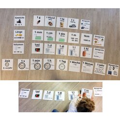 Lernteppichset Ma�einheiten, 29 Teile 20x20 cm