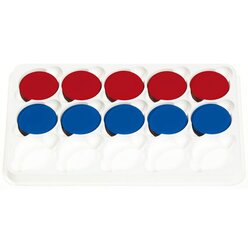 100 Wendepl�tchen rot/blau, magnetisch, 5cm, ab 5 Jahre