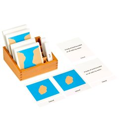 Definitionskarten Land- und Wasserformen: Satz 1 und 2, Englisch