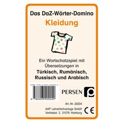 Das DaZ-W�rter-Domino: Kleidung, Kartenspiel, 1.-4. Klasse