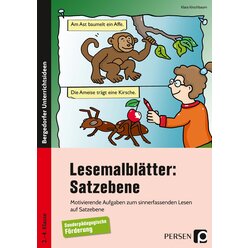 Lesemalbl�tter: Satzebene, Buch, 2. bis 4. Klasse