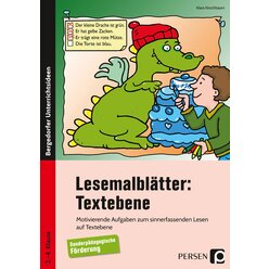 Lesemalbl�tter: Textebene, Buch, 2. bis 4. Klasse