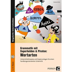 Grammatik mit Superhelden & Piraten: Wortarten, Buch inkl. CD, 3.-4. Klasse