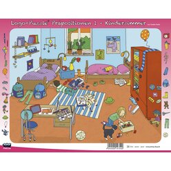 Logo-Puzzle Pr�positionen 1 - Kinderzimmer, ab 4 Jahre