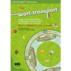Wort-Transport Mappe 2: LEBENSMITTEL und Haushaltswaren, Kopiervorlagen , ab 5 Jahre