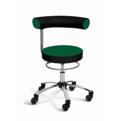 Sanus Gesundheitsstuhl 46-54 cm, Kunstleder gr�n/schwarz, mit Rollstopp