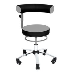 Sanus Gesundheitsstuhl 46-54 cm mit h�henverstellbarer Lehne, Stoff grau/schwarz, mit Rollstopp