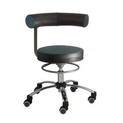 Sanus Gesundheitsstuhl 46-54 cm, Kunstleder gr�n/schwarz, Rollen mit Feststeller