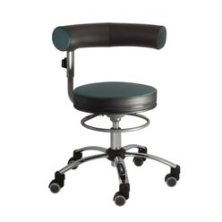 Sanus�-Gesundheitsstuhl 42-51 cm mit h�henverstellbarer Lehne, Kunstleder gr�n/schwarz, mit B�rorollen