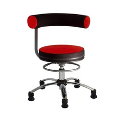 Sanus Gesundheitsstuhl  42-51 cm, Stoff rot/schwarz, mit Gleiter