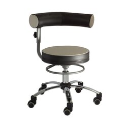 Sanus Gesundheitsstuhl  42-51 cm mit h�henverstellbarer Lehne, Kunstleder beige/schwarz, mit Rollstopp