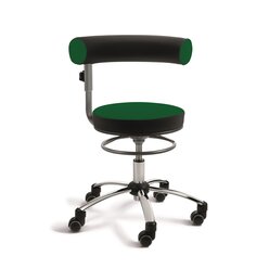 Sanus Gesundheitsstuhl 42-51 cm mit h�henverst. Lehne, Stoff gr�n/schwarz, Rollen mit Feststeller