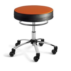 Sanus�-Hocker, 45-53 cm, Kunstleder orange/schwarz, mit Feststeller