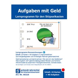 St�pselkarten 'Aufgaben mit Geld'