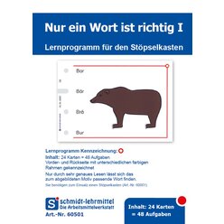 St�pselkarten 'Nur ein Wort ist richtig I' ab 1. Klasse