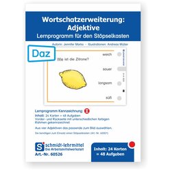 St�pselkarten 'Wortschatzerweiterung: Adjektive' (DaZ)