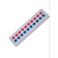 Abaco-20, Modell A, rot / blau