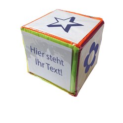 Blanko-W�rfel mit Einstecktaschen 10 cm, ab 4 Jahre