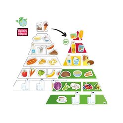 Ern�hrungspyramide mit Lebensmitteln vegetarisch und klassisch, magnetisch, 127 Teile