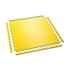 Fallschutzmatte Standard, Puzzlematte gelb-gr�n, 100x100 cm