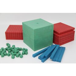 Dienes Grundsortiment aus farbigem ReWOOD�, 121 Teile, in Montessori-Farben